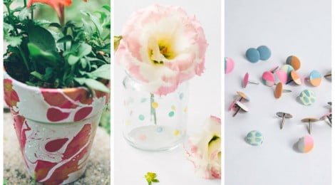 Reaproveitando esmaltes velhos na decoração