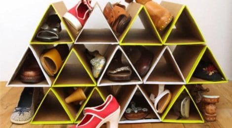 Como fazer sapateira com papelão - Ideia 2