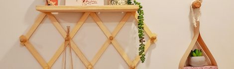Como fazer um cabideiro com prateleira - DIY