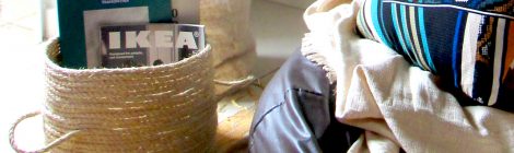 DIY cesto de sisal com cola quente