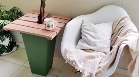 Como fazer um vaso-mesa para a sacada