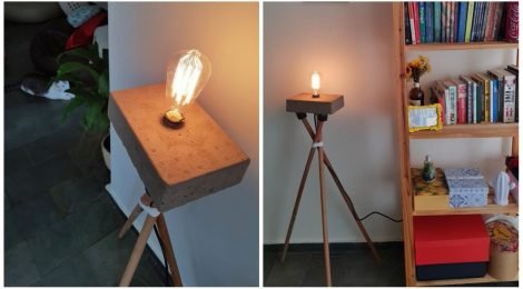 Como fazer luminária com cabo de vassoura