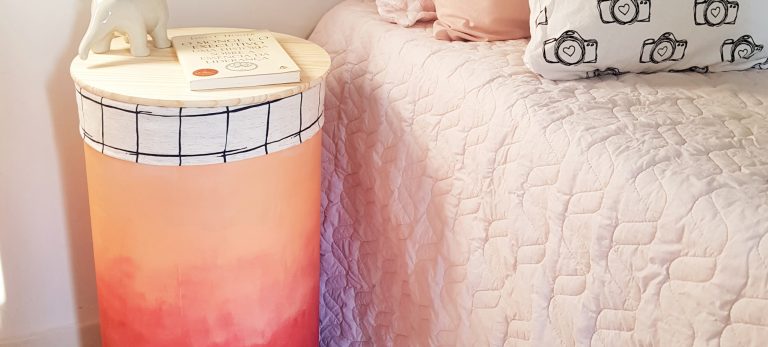 Mesa de tambor para o quarto – DIY