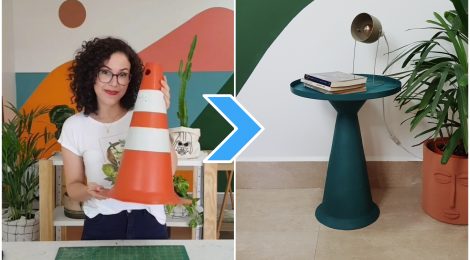 Mesa lateral feita com cone