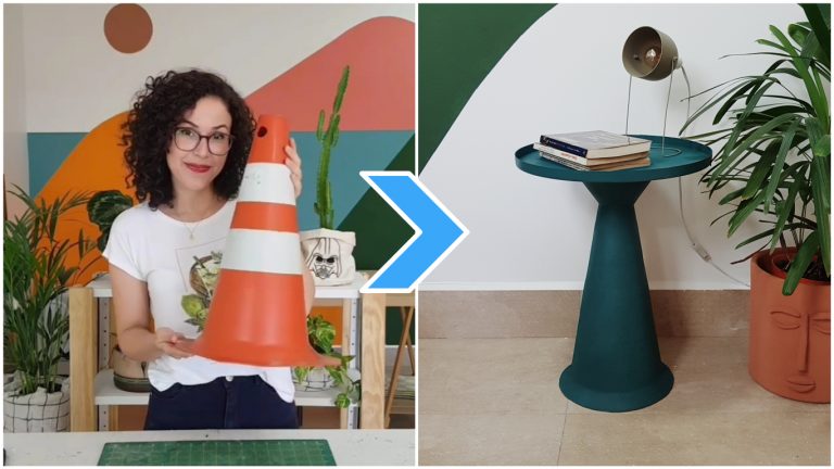Mesa lateral feita com cone