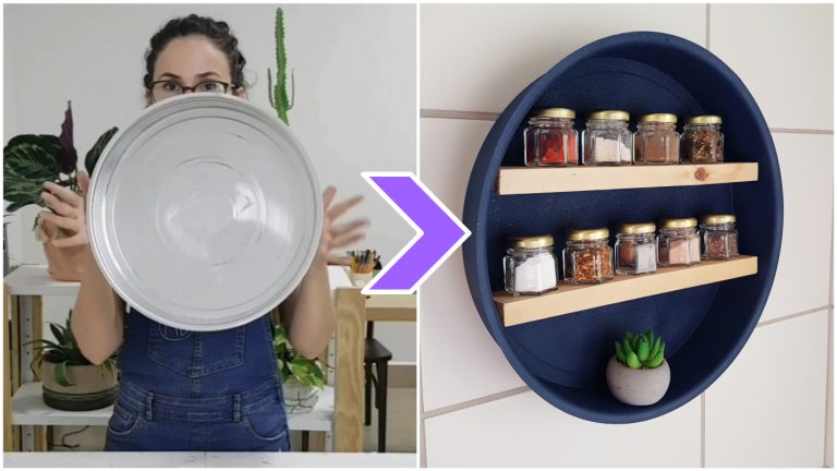 Porta-temperos feito com forma de bolo