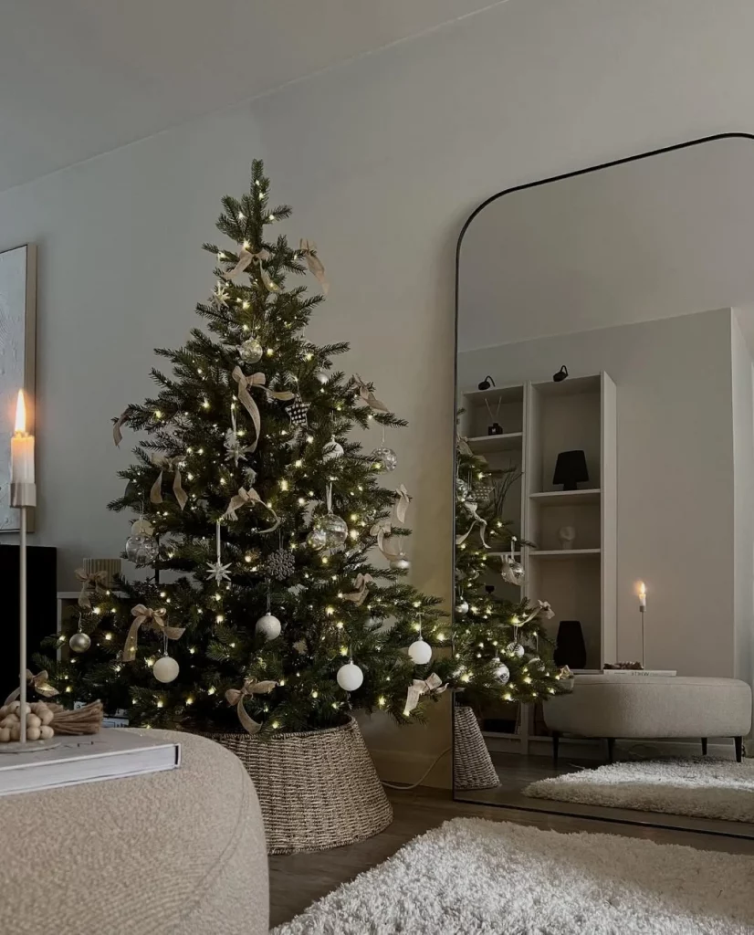 Árvore de natal elegante e minimalista.
