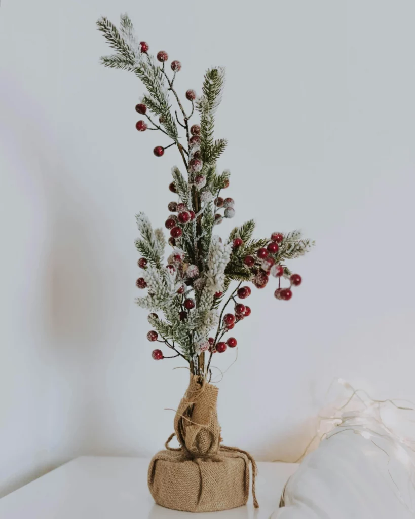 Enfeite de natal pequeno e simples.