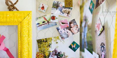DIY: Mural de recados com moldura e arame