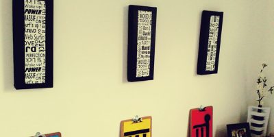 Criando em casa: quadros de papelão