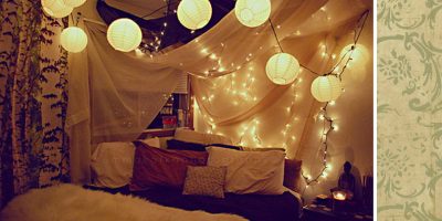 Inspiração do dia: luzes de natal na decoração do quarto!