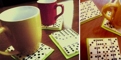DIY Porta-copos de dominó