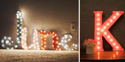 DIY: Letras de papelão com luzes!