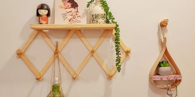 Como fazer um cabideiro com prateleira – DIY