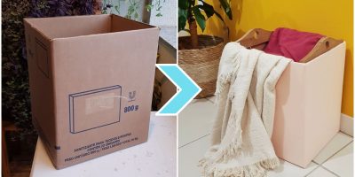 Caixa organizadora de papelão