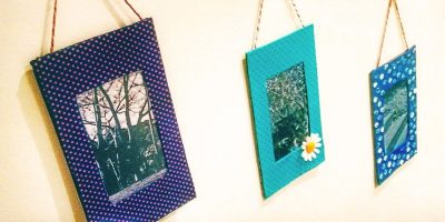 Como fazer porta-retrato com papelão