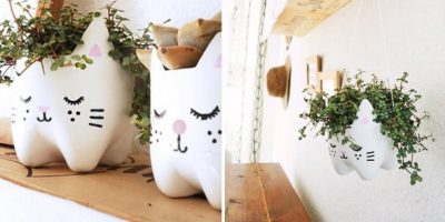 Vaso de flores com garrafa PET – DIY