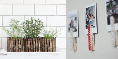 Decoração criativa com prendedores de roupa