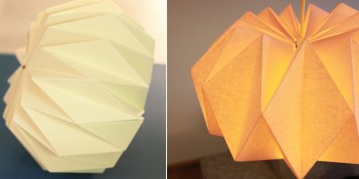Como fazer luminária de papel