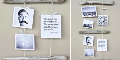 DIY: enfeite com fotos para a parede