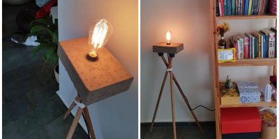 Como fazer luminária com cabo de vassoura