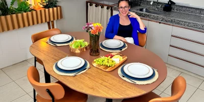 Como fazer mesa de jantar com porta de guarda-roupa em seis passos
