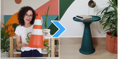 Mesa lateral feita com cone