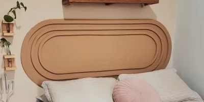 Como fazer cabeceira de cama com rodameio adesivo em 3 passos